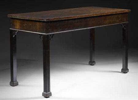 Appraisal: A George III mahogany centre table circa the rectangular top