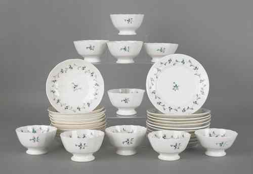 Appraisal: Thirty-one sprig decorated porcelain cups and saucers th c