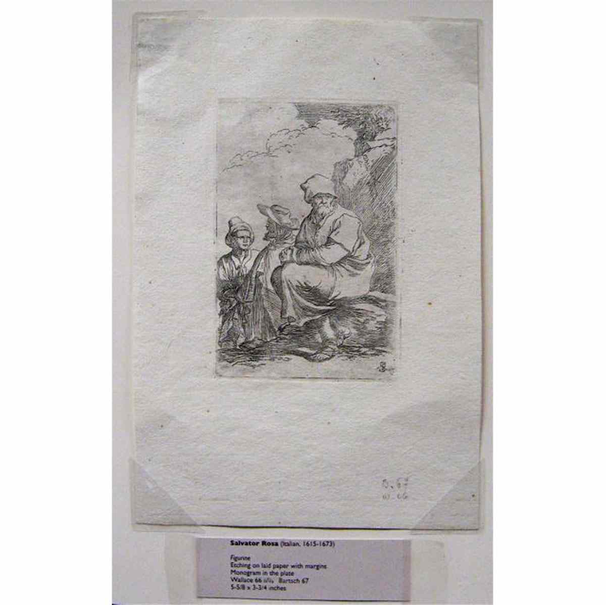 Appraisal: SALVATOR ROSA ITALIAN - FIGURINE ETCHING ON LAID PAPER WITH