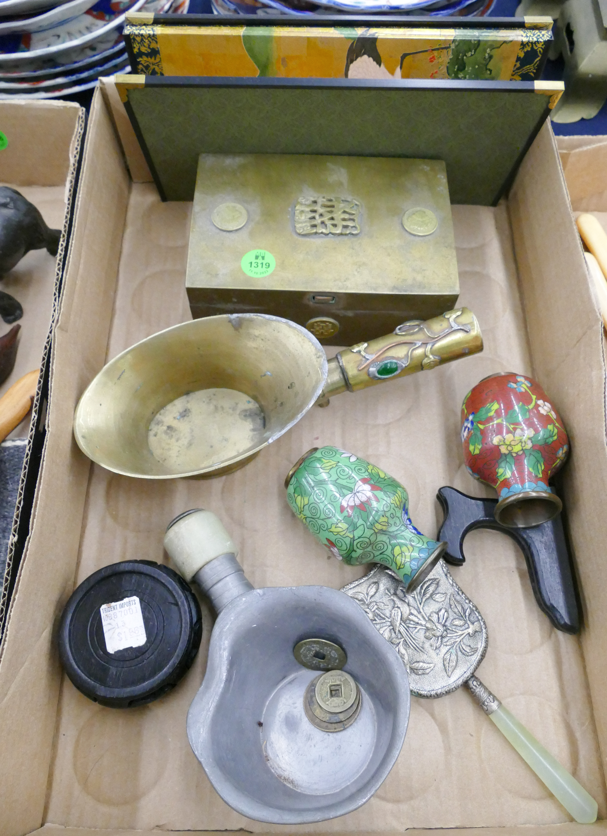 Appraisal: Box Old Chinese Metal Ware