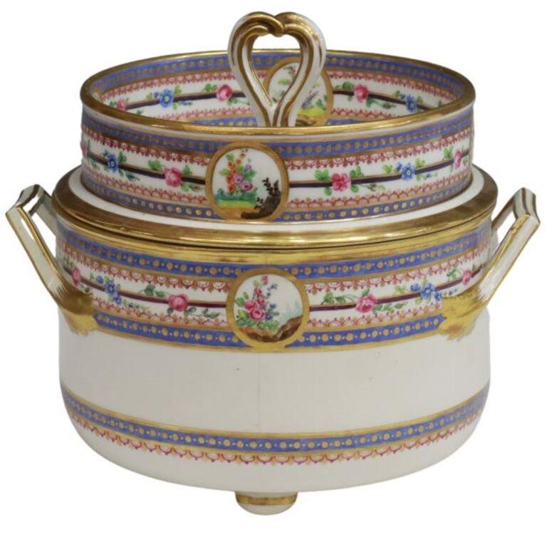 Appraisal: Sevres style parcel gilt porcelain seau a glace ice pail