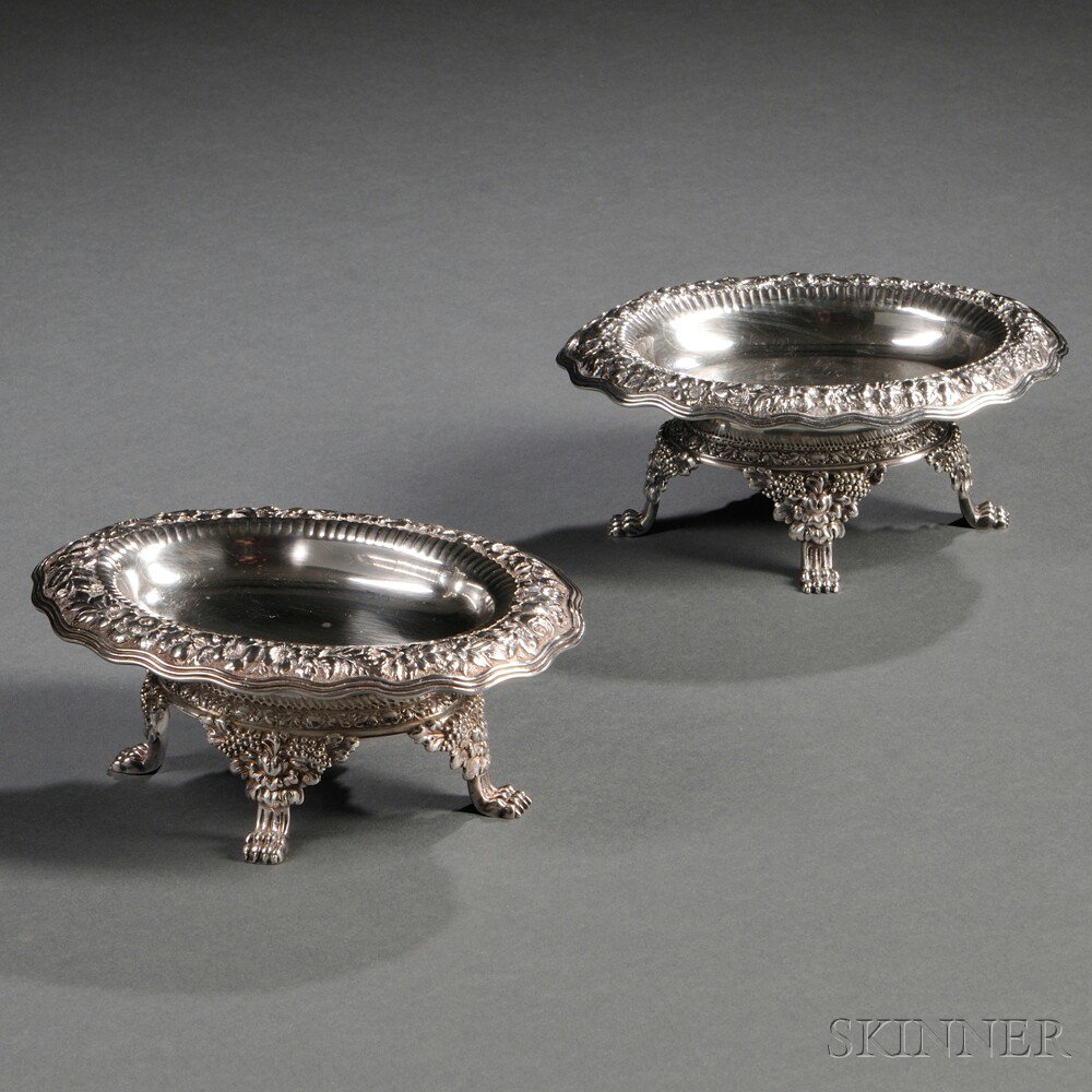 Appraisal: Two Tiffany Co Sterling Silver Condiment Dishes New York -