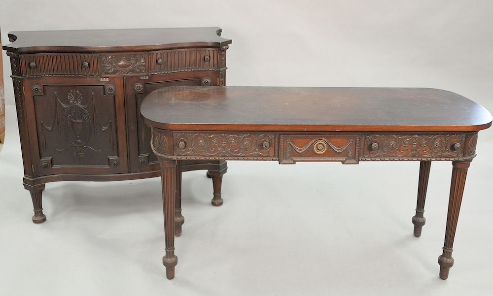 Appraisal: Two piece to include a mahogany Adams style server with