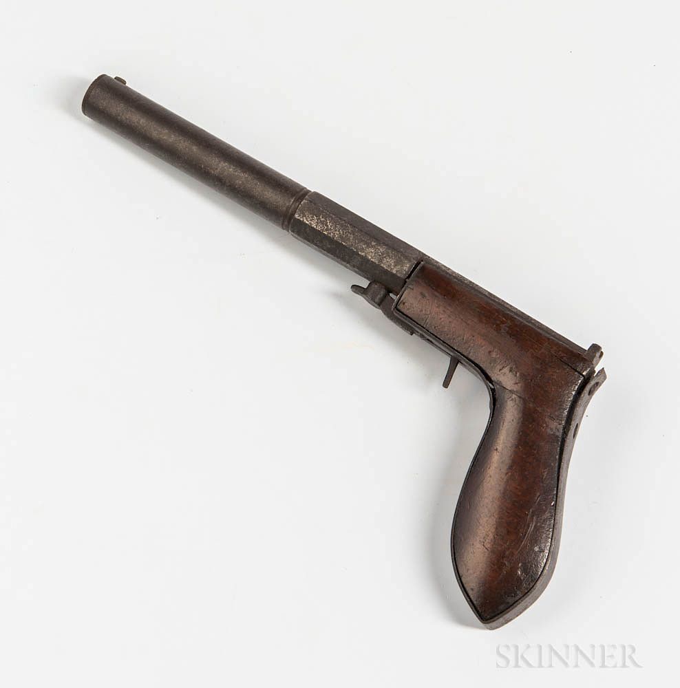 Appraisal: Gibbs Tiffany Company Underhammer Pistol Gibbs Tiffany Company Underhammer Pistol