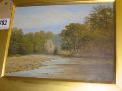 Appraisal: EDWARD C BOOTH The Stepping Stones Bolton Abbey signed on