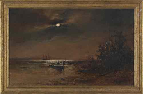 Appraisal: Alexander Charles Stuart American - oil on board coastal scene