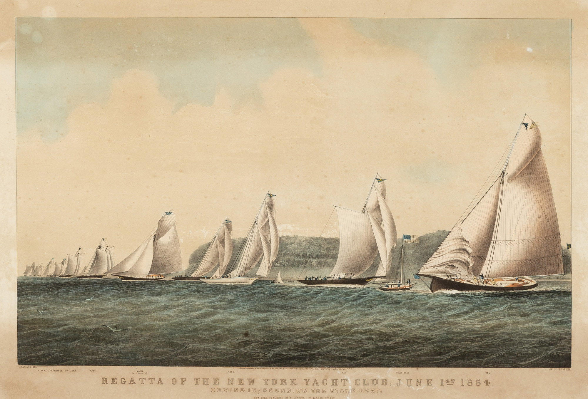 Appraisal: CURRIER IVES REGATTA OF THE NEW YORK YACHT CLUB JUNE