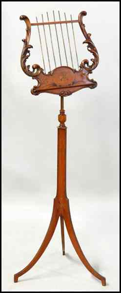 Appraisal: TH CENTURY ENGLISH MUSIC STAND Bearing marquetry inlay Height ''