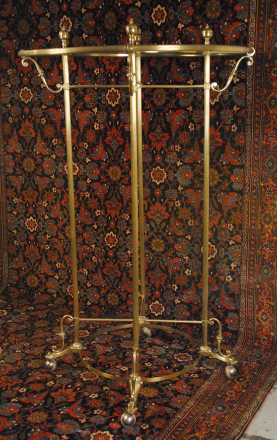 Appraisal: CIRCULAR BRASS GARMENT RACK st half th century height inches