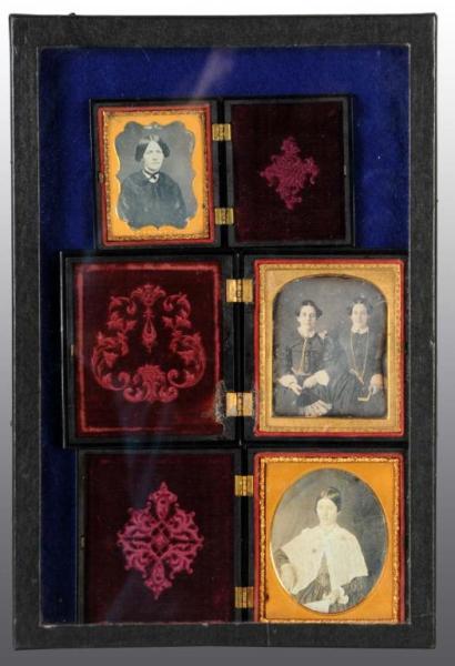 Appraisal: Lot of Daguerreotypes Description All in Gutta Percha cases Includes