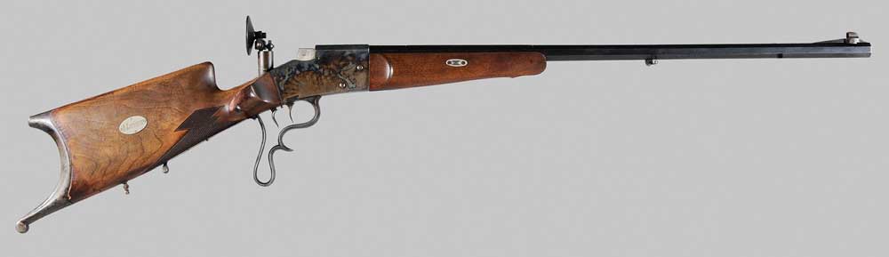 Appraisal: Oertelt Schuetzen Rifle German early th century - in octagonal