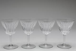 Appraisal: Baccarat French Cut Crystal Wine Glasses Lead crystal in the