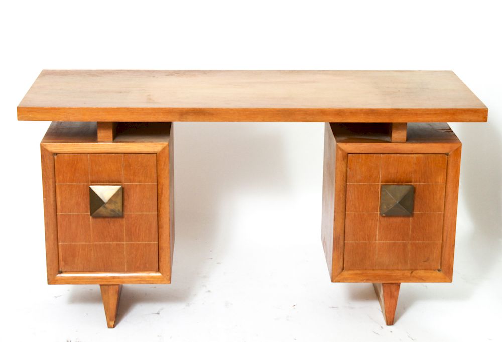 Appraisal: Paul Frankl Style Mid-Century Modern Desk Paul Frankl style mid-century