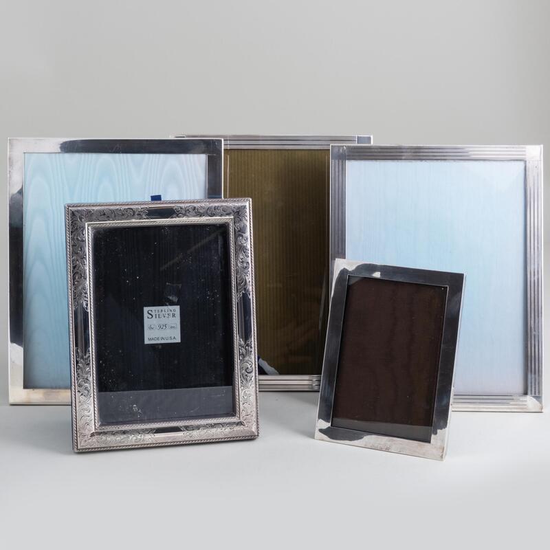 Appraisal: Group of Seven American Silver Picture Frames Comprising A pair