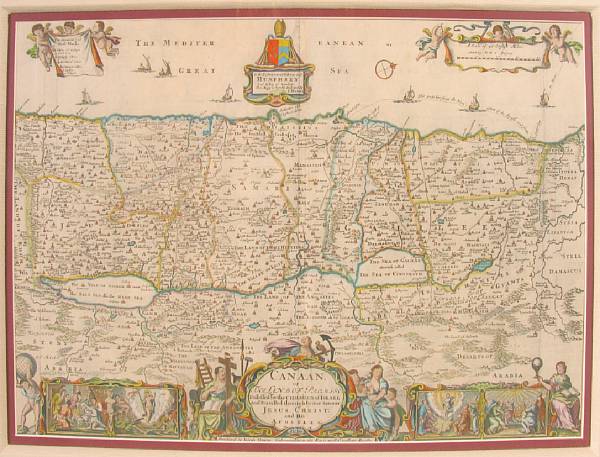 Appraisal: Map--Canaan Moxon Joseph Canaan or the Land of Promise London