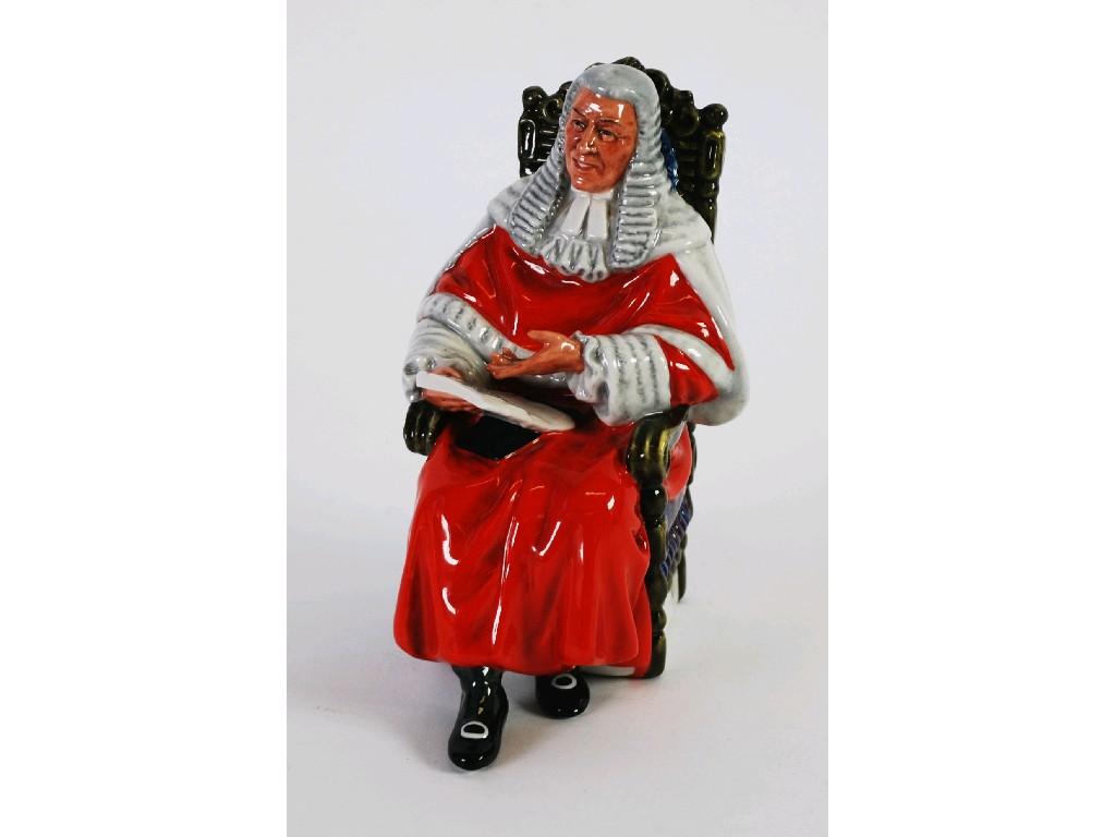 Appraisal: ROYAL DOULTON CHINA FIGURE 'The Judge' HN cm high printed