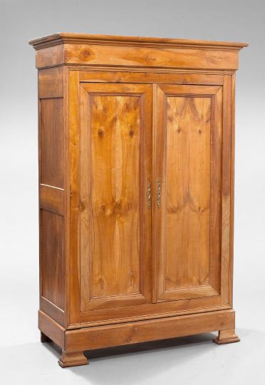 Appraisal: Louis Philippe Provincial Cherrywood Armoire mid- th century the molded