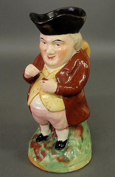 Appraisal: Staffordshire Toby mug of a gentleman in a tricorne hat