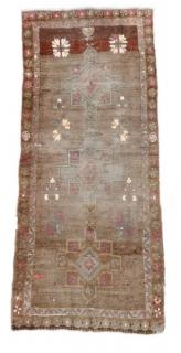 Appraisal: Hand Woven Oushak Runner ' x ' Wool Turkey Floral