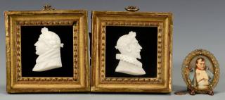 Appraisal: historic small busts incl Napoleon Three decorative small portraits st