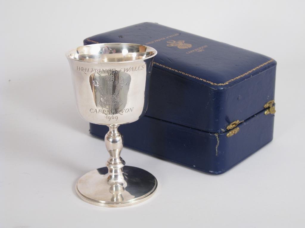 Appraisal: H R H Prince of Wales Investiture Goblet in case