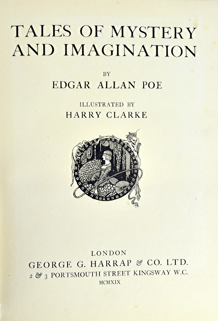 Appraisal: CLARKE H illustrator Tales of Mystery and Imagination by Edgar