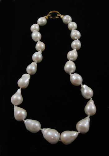 Appraisal: PRINCESS LENGTH BAROQUE PEARL NECKLACE measuring - inches in length