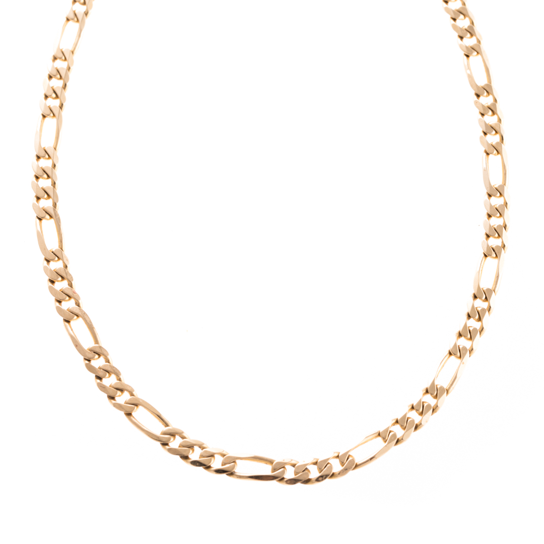 Appraisal: An Italian Curbed Link Necklace in K Gold K yellow