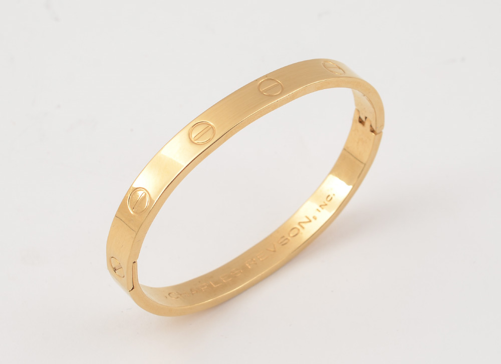 Appraisal: ALDO CIPULLO FOR CHARLES REVSON CARTIER LOVE BRACELET K electroplate