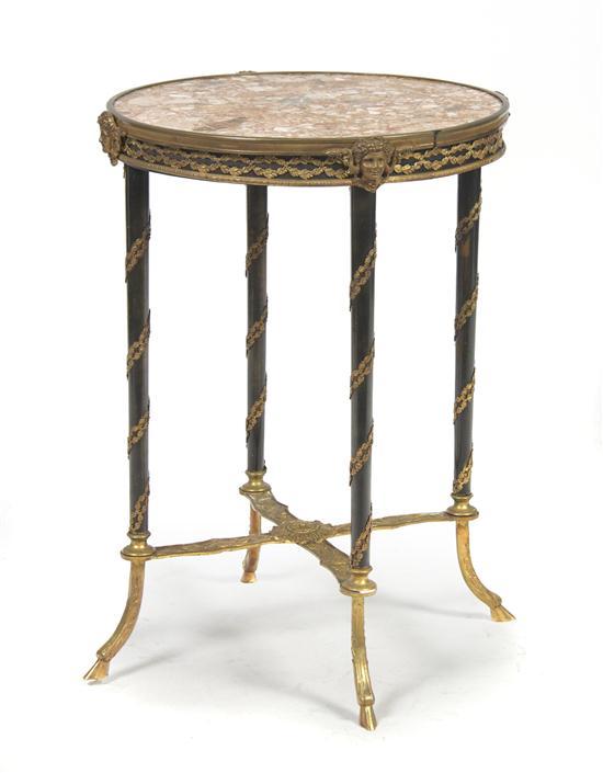 Appraisal: Louis XVI Style Gilt Metal Mounted Gueridon having a circular