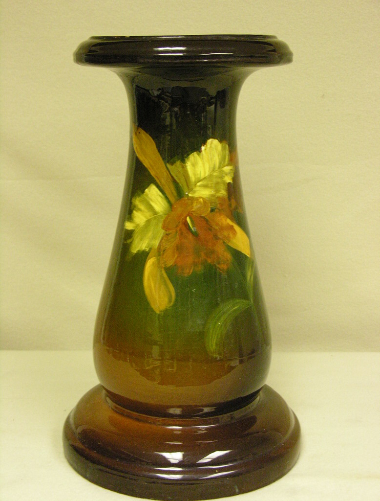 Appraisal: ROSEVILLE WELLER PEDESTAL ROZANNE Unmarked Size with base diameter