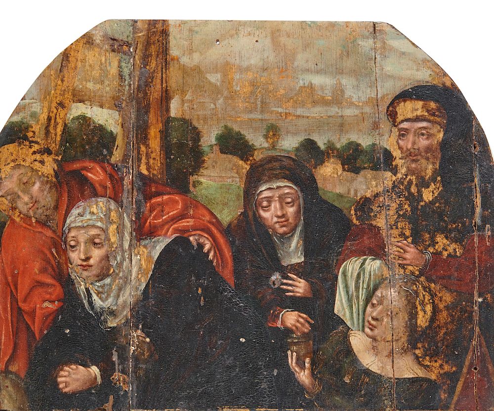 Appraisal: CONTINENTAL SCHOOL th century Procession of Mourners at the Crucifixion