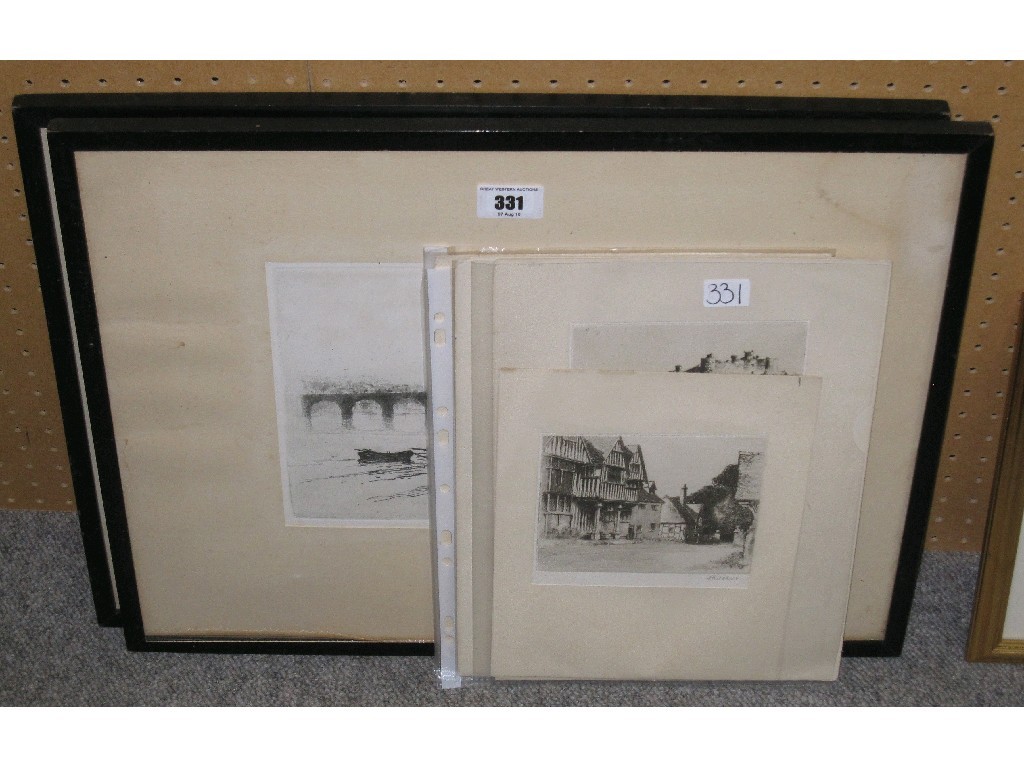 Appraisal: AFTER SIR DAVID YOUNG CAMERON Two steel engravings 'Arran' and