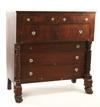 Appraisal: CHEST - Circa mahogany veneered six drawer chest two small