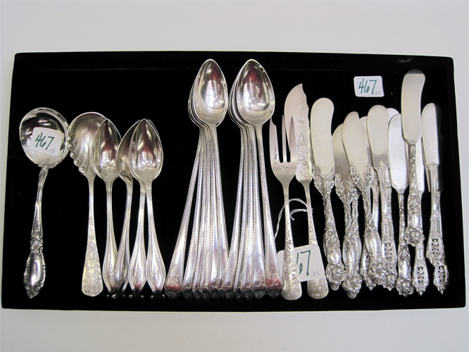 Appraisal: AMERICAN STERLING SILVER FLATWARE pieces variety of patterns Including iced