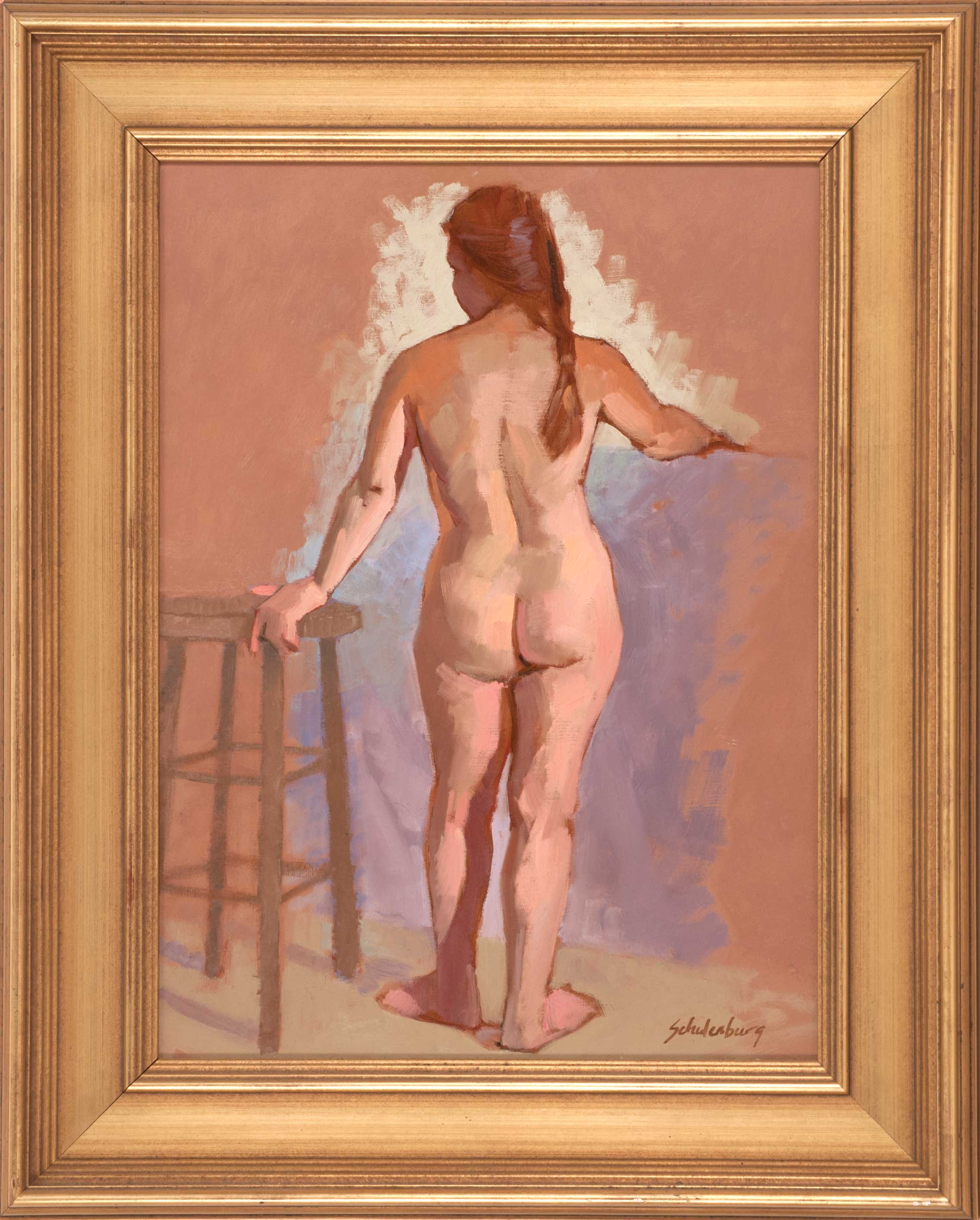 Appraisal: PAUL SCHULENBURGAmerican ContemporaryStanding Nude with Braid Signed lower right Schulenburg