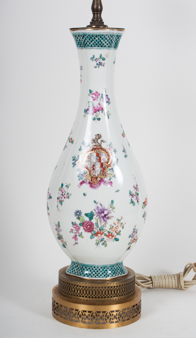 Appraisal: Samson porcelain vase lamp early th century in the Chinese