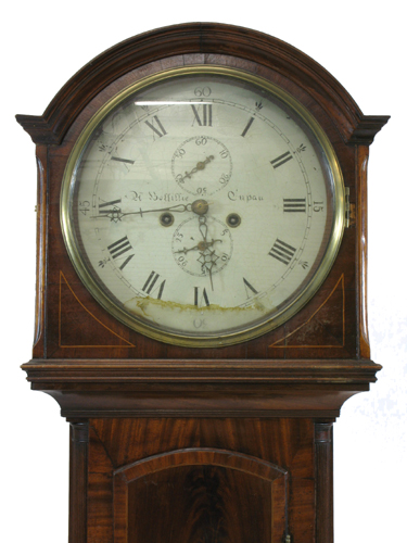 Appraisal: MAHOGANY CASED GRANDFATHER FLOOR CLOCK Scottish first quarter of the