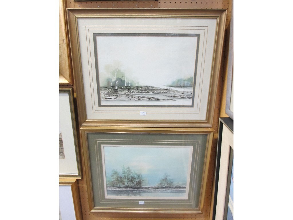 Appraisal: Pair of watercolour landscapes unsigned