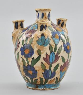 Appraisal: A Persian Flower Vase ca th Century Earthenware squat globular