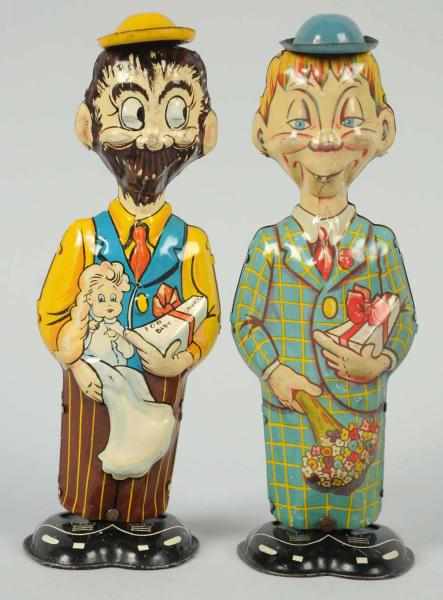 Appraisal: Lot of Tin Marx Character Walking Wind-Up Toys American Circa