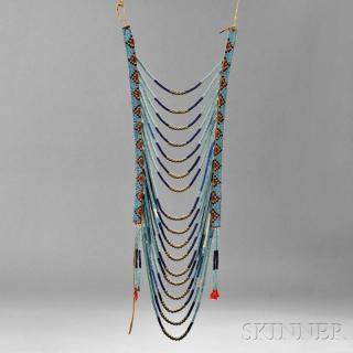 Appraisal: Plains Plateau Beaded Loop Necklace c last quarter th century