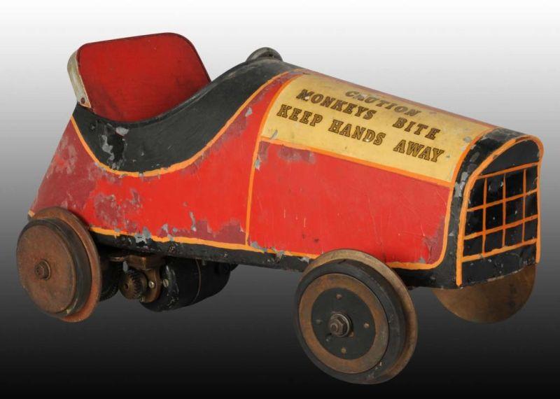 Appraisal: Pressed Steel Circus Monkey Car Description Circa s Carnival electric