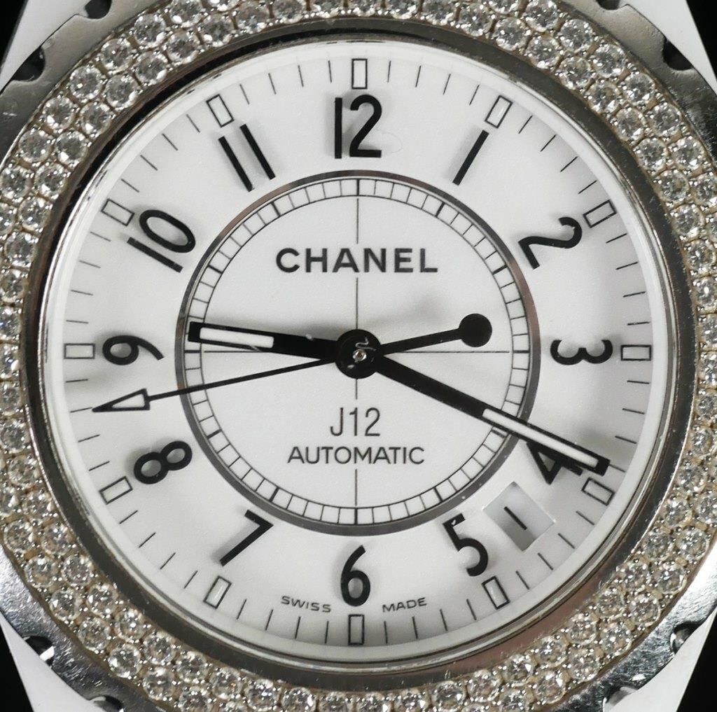 Appraisal: Ladies Chanel J white ceramic automatic Swiss made wristwatch Watch