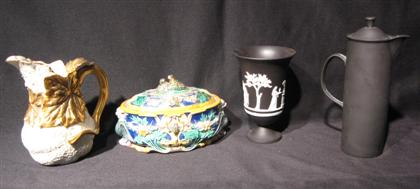 Appraisal: Six piece group of Wedgwood black basalt H of vase