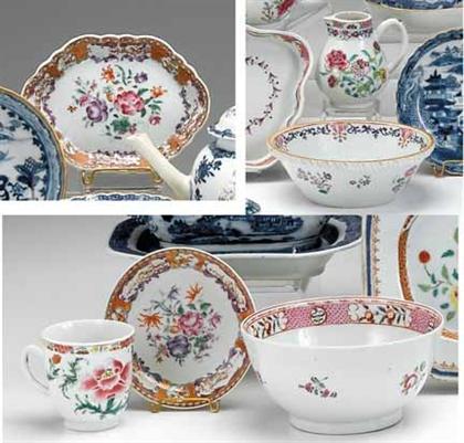 Appraisal: Group of Chinese export porcelain tablewares late th century Including