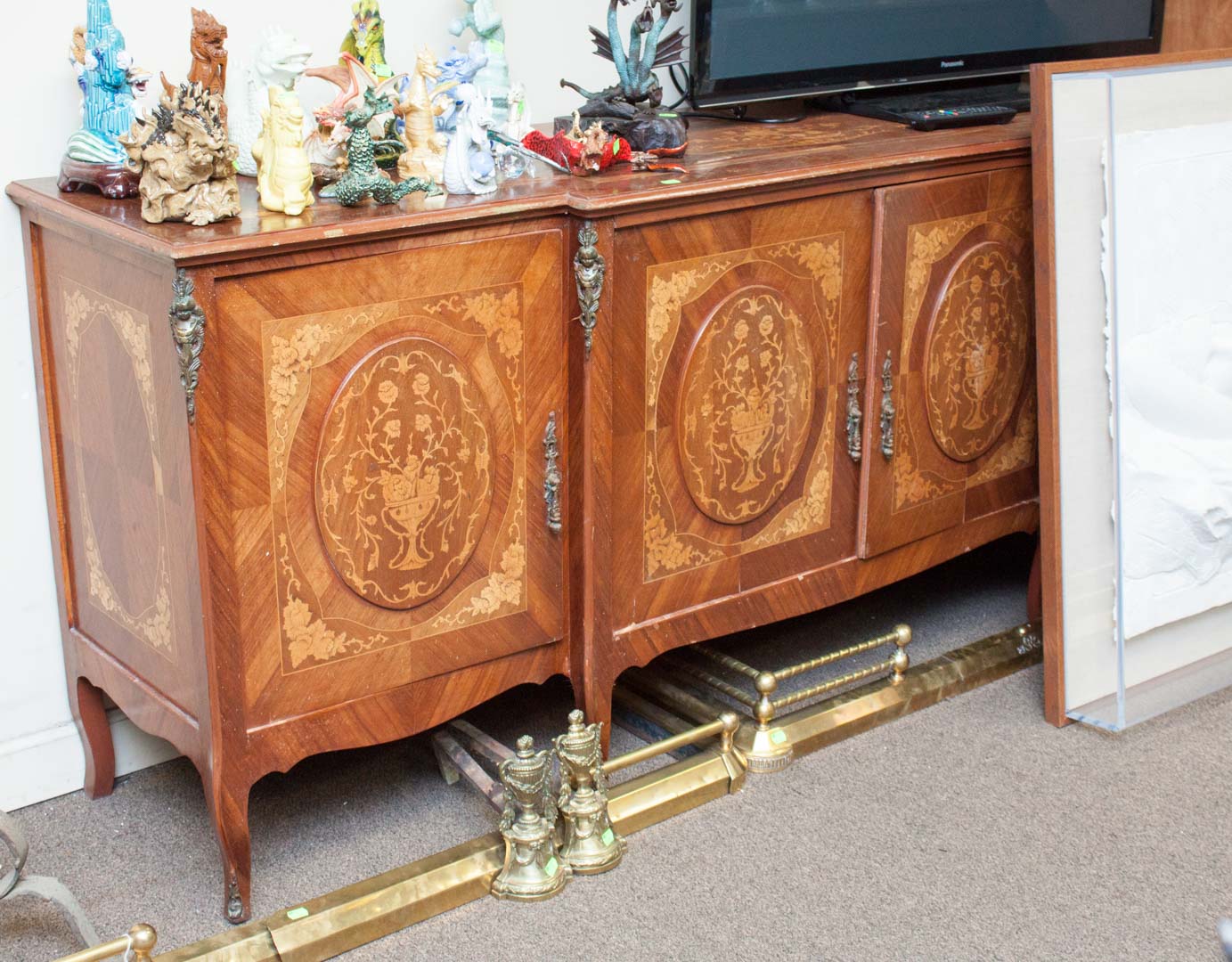 Appraisal: Inlaid continental style server