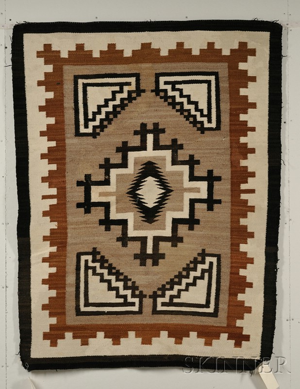 Appraisal: Navajo Regional Rug Wool Southwestern United States Natural colors minor