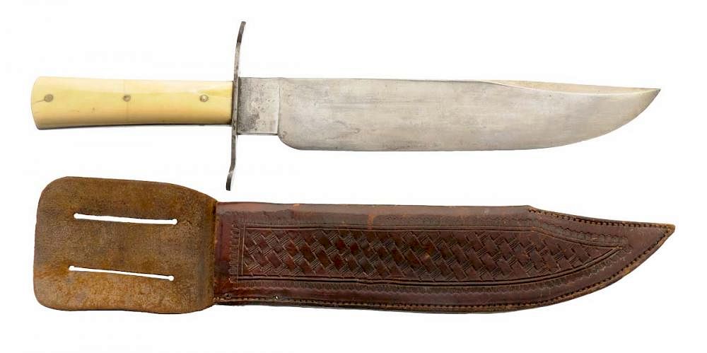 Appraisal: San Francisco Bowie Knife by Rau Todt Circa Blade stamped