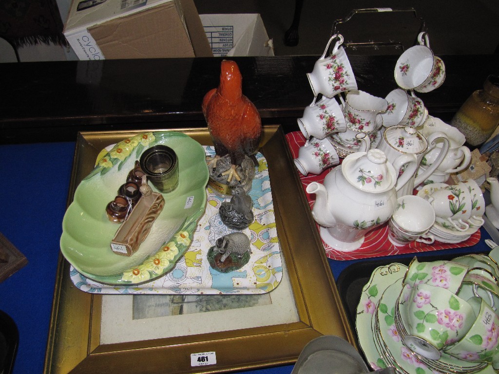 Appraisal: Lot comprising Beswick Beneagles decanter and figures three Doulton Lambeth